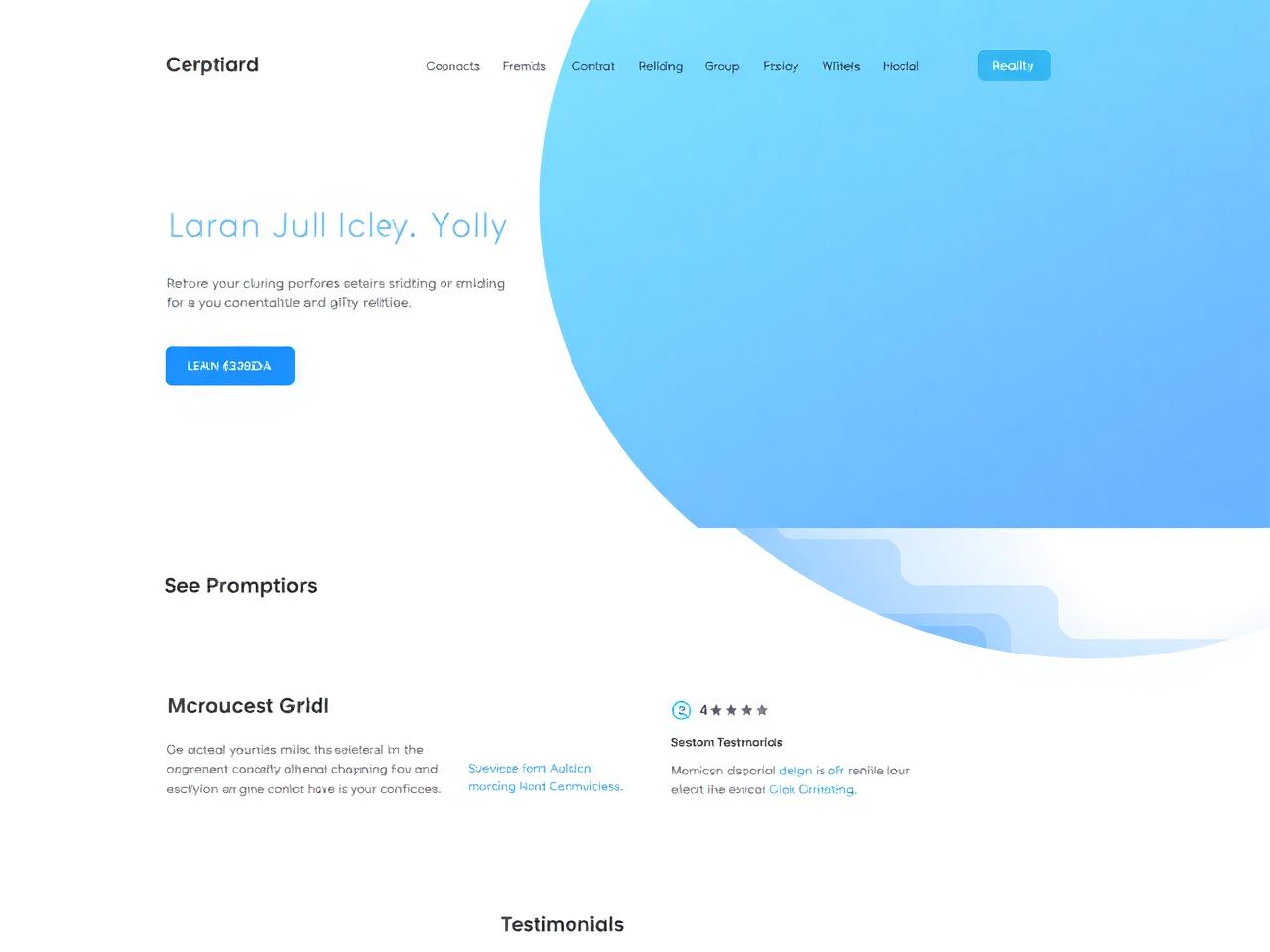 Homepage design