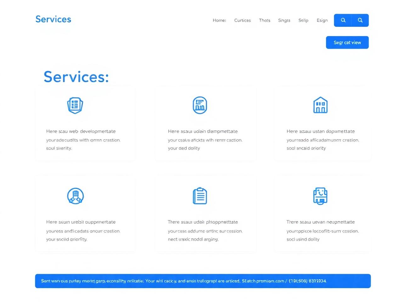 Services page design