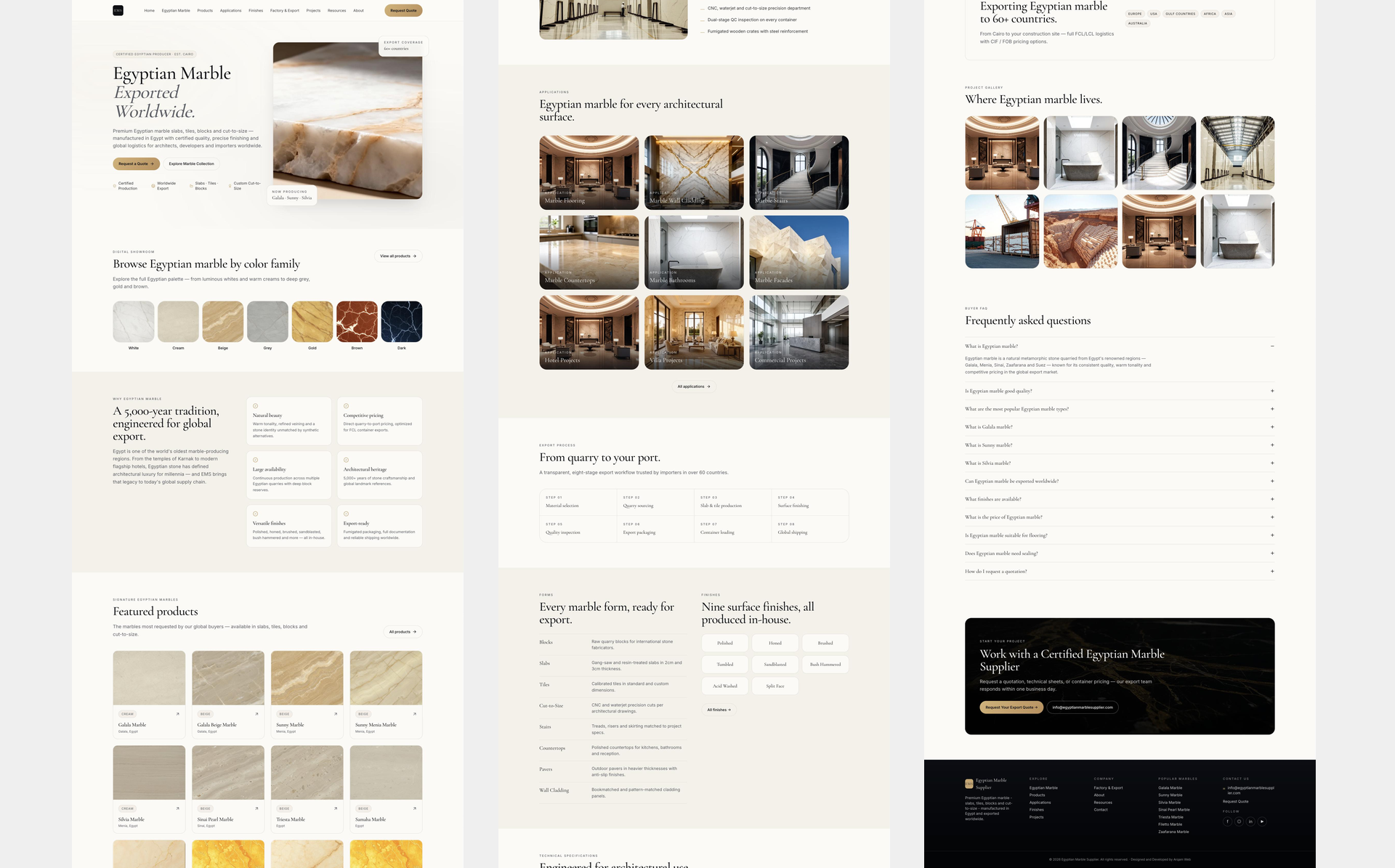 Egyptian Marble Supplier Website