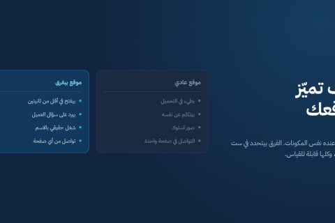 مقارنة بين موقع عادي وموقع بيفرق توضح كيف تميز موقعك عن المنافسين