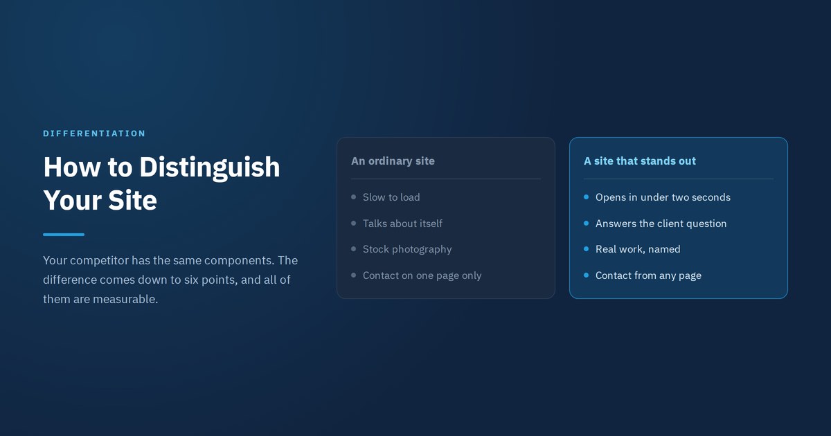 How to distinguish your site