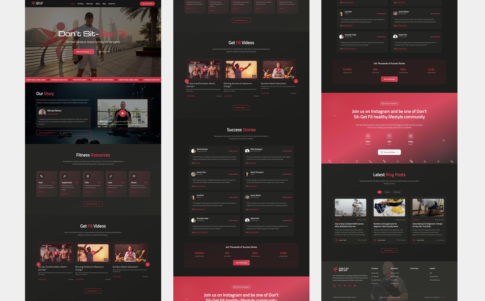 Don’t Sit-Get Fit Website