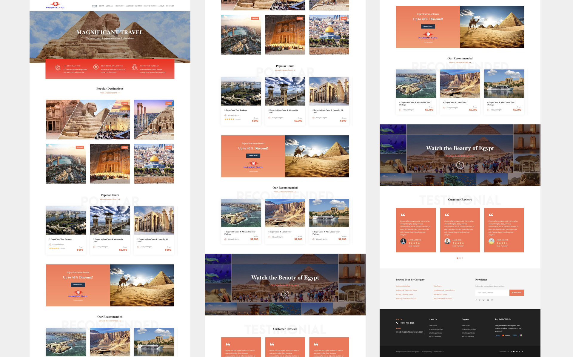 Magnificant Tours Website project preview