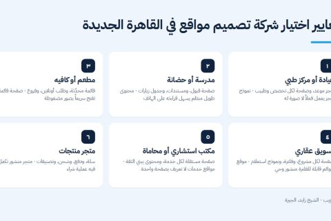 معايير اختيار شركة تصميم مواقع في القاهرة الجديدة