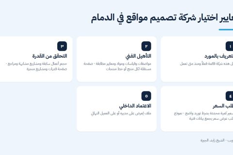 معايير اختيار شركة تصميم مواقع في الدمام