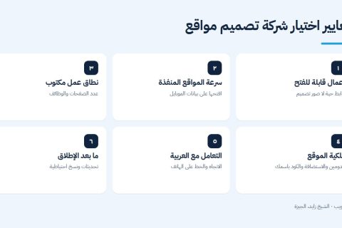 معايير اختيار أفضل شركة تصميم مواقع في الشيخ زايد