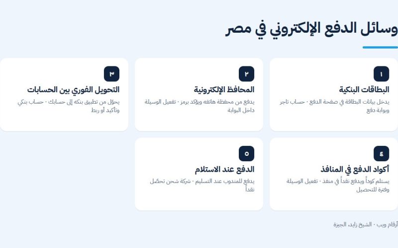 وسائل الدفع الإلكتروني في مصر