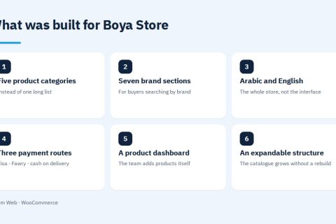 What was built for Boya Store on WooCommerce