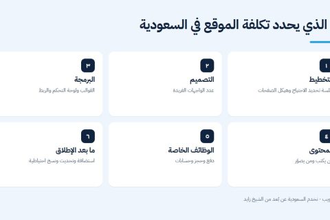 ما الذي يحدد تكلفة تصميم موقع في السعودية